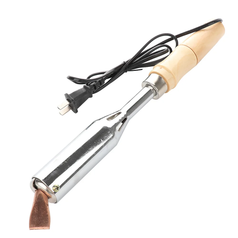  220V 300W Wood Handle Electric Soldering Iron High Power Chisel Tip Soldering Iron Chisel Tip Weldi