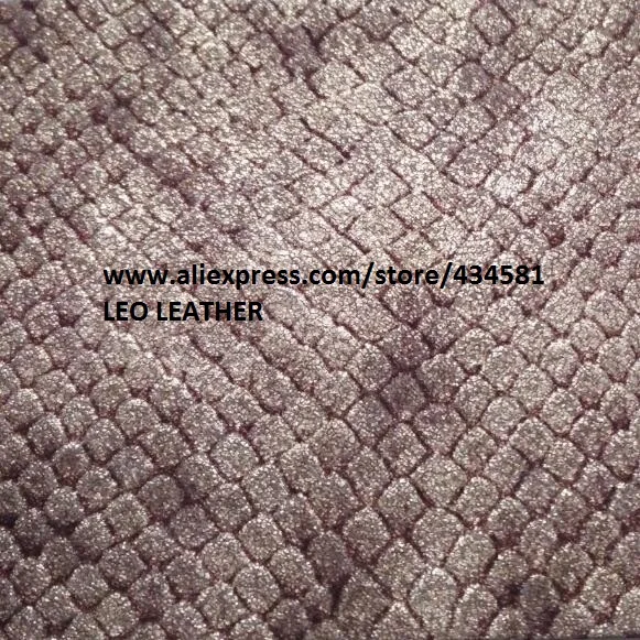Embossed Python Vintage Metallic PU Leather Vingl Fabirc for Sewing