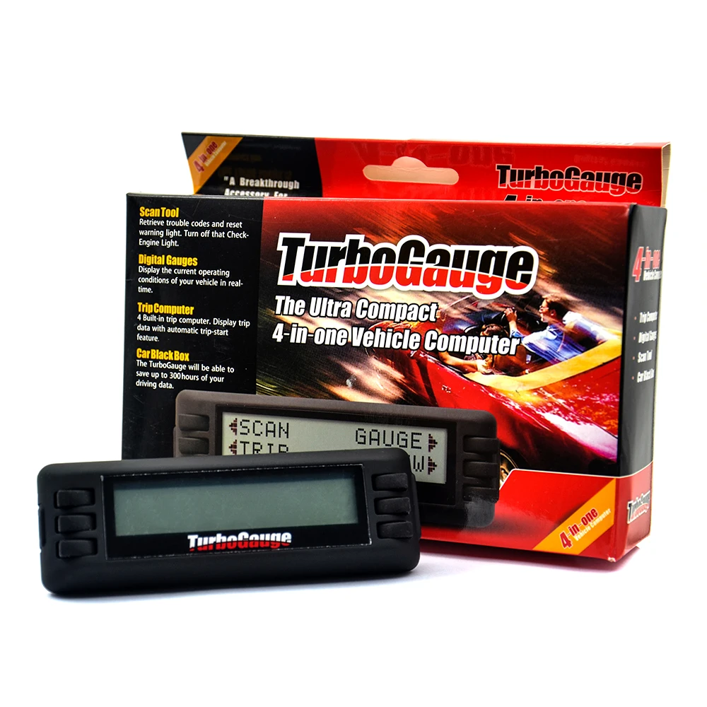 2018 Новое поступление Turbogauge 4 в 1 автомобиля компьютер OBDII/EOBD (система бортовой
