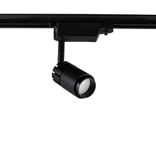 SCON 7 Вт светодиодный AC110-240 COB CREE черный трек лампа 2700 к 3000 К 4000 к 560лм 2 провода современный трек прожектор для внутреннего коридора