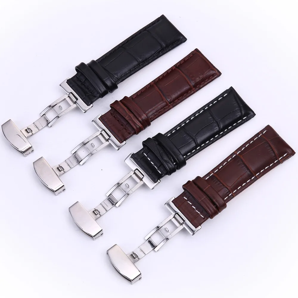 Clasps Bracelet Watchband Genuine Leather Deployment 18mm - AliExpress