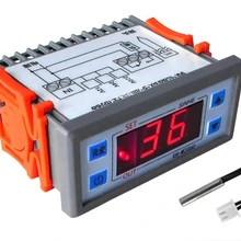 Встроенный цифровой температурный контроллер 12V 24V 220V шкаф для морозильных камер термостат контроллер температуры контроля температуры