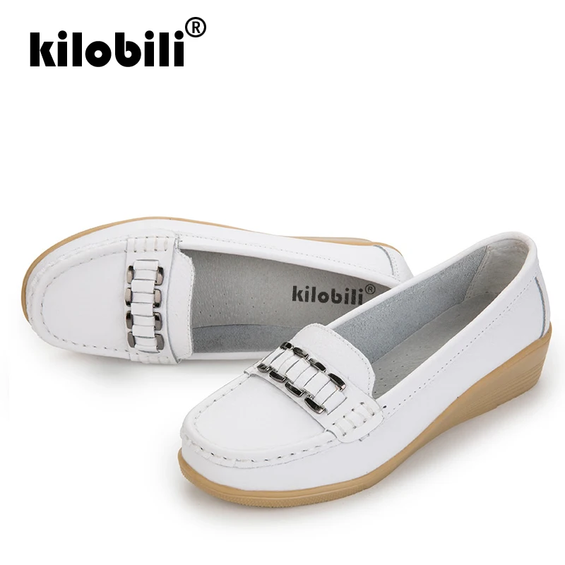 Kilobili/2019 г. весенние женские балетки из натуральной кожи на плоской подошве