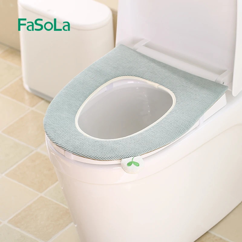 

FaSoLa Winter Toilet Seat Cover Cushion Portable cute Universal waterproof ring Household Winter Toilet seat cushion with Handle