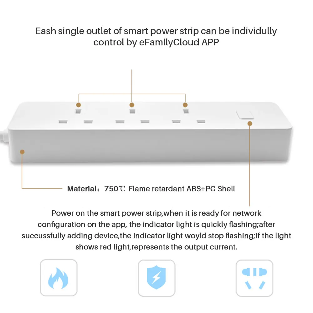 UK Wifi Smart Power Strip Socket Plug (7)