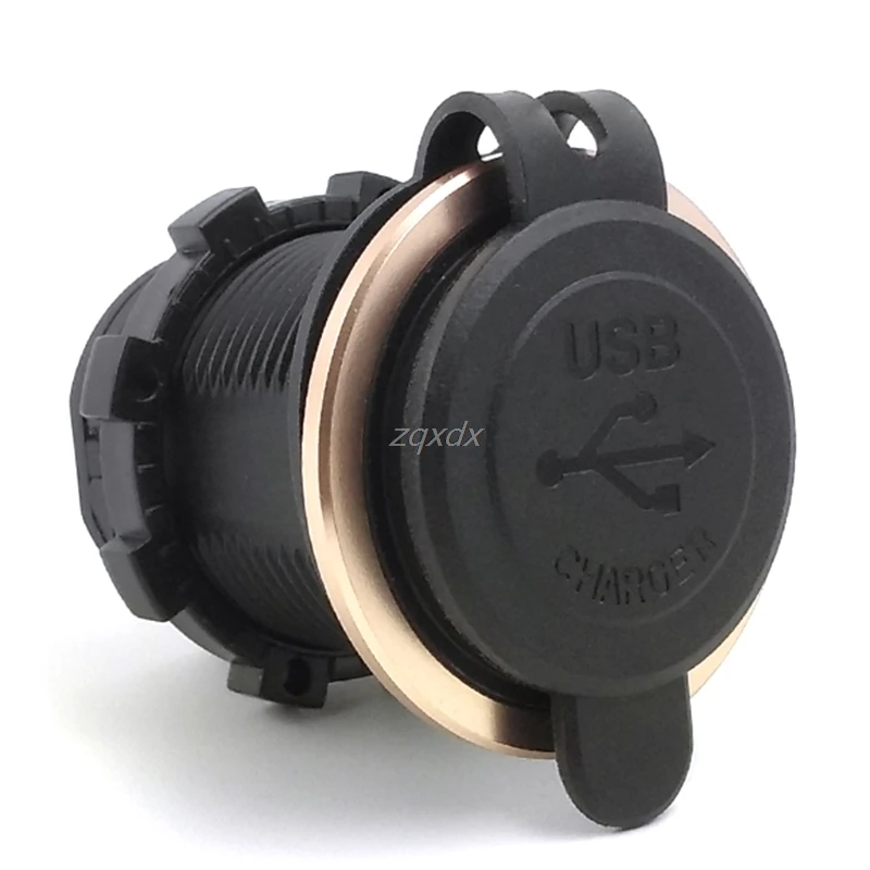 DC 12V 24V 4.2A зарядное устройство для мотоцикла лодки автомобиля с двумя USB портами