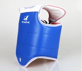 

WTF approve Taekwondo chest guard Children adult red blue Karate Taekwondo protectors vest support TKD protection reversible