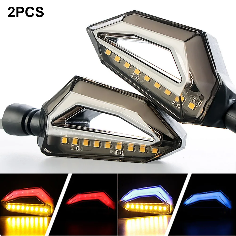 

2PCS Waterproof Replacement Dual Color Motorcycle Accessories Led Turn Signal Light Easy Install Energy Saving Super Bright
