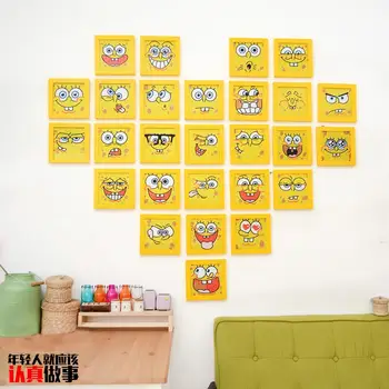 

5d diy full Pebble round Diamond Painting kits With frame Cartoon anime cute SpongeBob Diamond embroidered Mosaicchildren's kits