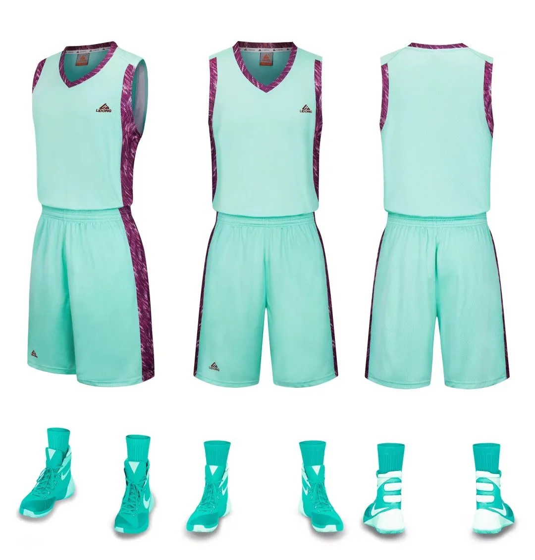 

LiDong new basketball jerseys sport uniform with sleeveless shirts & shorts Team trainning sets, DIY customization available 011