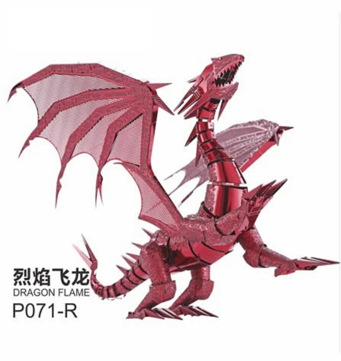 

New Arrivals 3D puzzle Dragon Models 3d metal model DRAGON FLAME Metal Puzzle scale model kit adult/children educational toy
