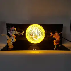 Dragon Ball Z Сон Гоку Vs Фриза фигурку kaiouken DIY светодиодный светильник таблицы аниме Dragon Ball Z DBZ сына гоку модель игрушка в подарок
