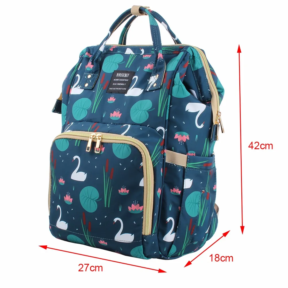 Милая сумка для детских подгузников с принтом, Большая вместительная сумка для подгузников, рюкзак для путешествий, дизайнерская сумка для коляски, рюкзак для детских подгузников