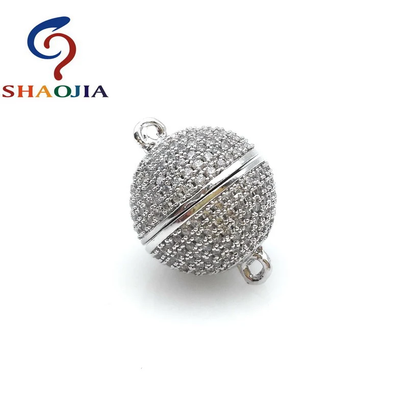 

Super Magnetic Clasp Round Bead Micro Pave Cubic Zirconia Stone For Necklace Bracelet Chain Buckle Sweater Chain Beads