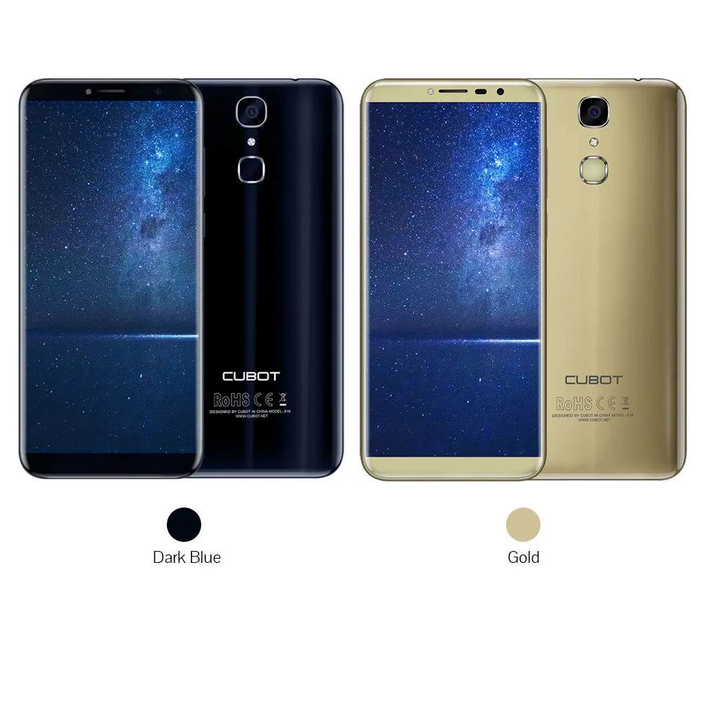 Cubot X18 телефоны Две sim карты 5 7 &quotHD + 18:9 Finger ID MT6737T четырехъядерный 3 ГБ 32 Гб Смартфон