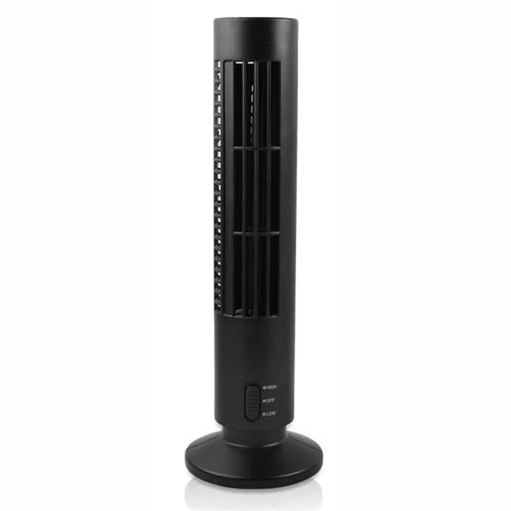 

CAA-Hot Black USB Mini Tower Desk Fan Cool Cooling Computer Notebook Office