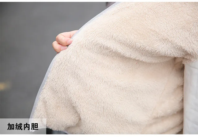 Autumn 2018 New Parkas basic jackets Female Women Winter plus velvet lamb hooded Coats Cotton Winter Jacket Womens Outwear coat -