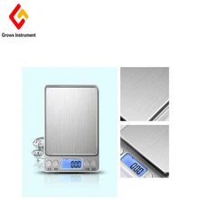 2000 г баланс цифровые электронные весы высокой точности Кухня испечь Нержавеющая сталь ювелирных изделий медицина мини карман Вес масштаба