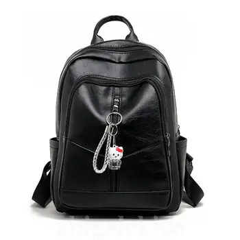 

Fashion Women bag brand designed Ladies Girl big black backpack travel School mochila feminina PU Leather Vintage bagpack