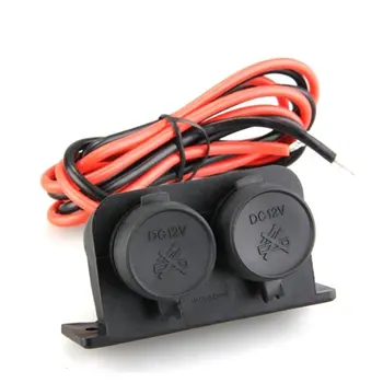 

TOYL 2 Way 12V Waterproof Motorbike Cigarette Lighter Adapter Power Socket