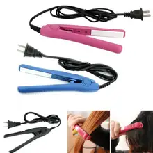 Mini Travel Ceramic Portable Hair Straightener Flat Iron Perm Splint Hairdressing Straightener Hair Styling Salon Tools