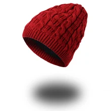 Вязаные шерстяные юбки Для мужчин, зимние вязаные круглые шапки без полей унисекс Шапка-бини для Для женщин теплый вязаный свитер плюс бархат Повседневное однотонные Цвет хип-хоп кепки, головные уборы Skullies