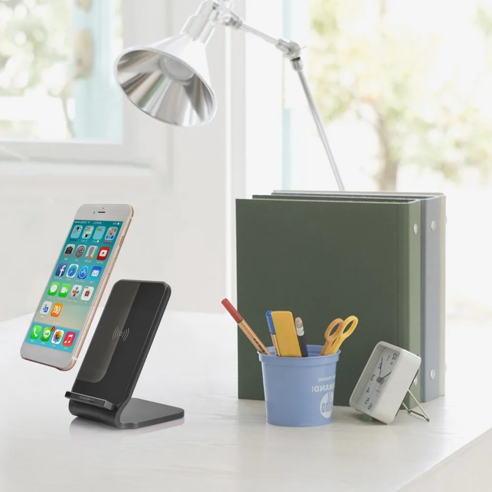 Qi Wireless Quick Charger Portable Desktop Stand Charger