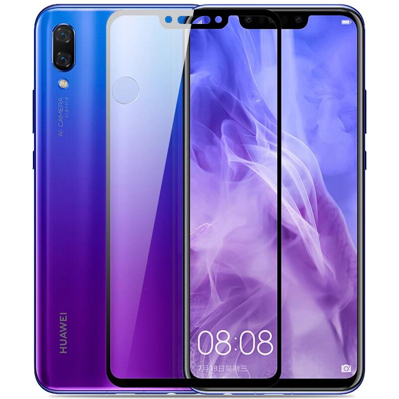 Для huawei nova 3i пленка из закаленного стекла MOFI для huawei nova 3 Полное покрытие экрана протектор стекло nova 3/3i прозрачное стекло 2.5D 6,3''