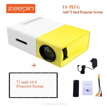 Zeepin YG300 LED Portable 500LM 3.5mm Audio 320x240 Pixel HDMI USB Projector Home