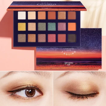 

18Colors/Set Nude Shining Eyeshadow Palette Waterproof Sunset Starry Sky Glimpse Eye Shadow Pallete Matt Powder Cosmetics TSLM2