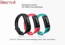 Smartch 2017 Bluetooth 4.0 Фитнес V11 смарт-браслет сердечного ритма Мониторы Smart Band вызова SMS текста напоминание браслет