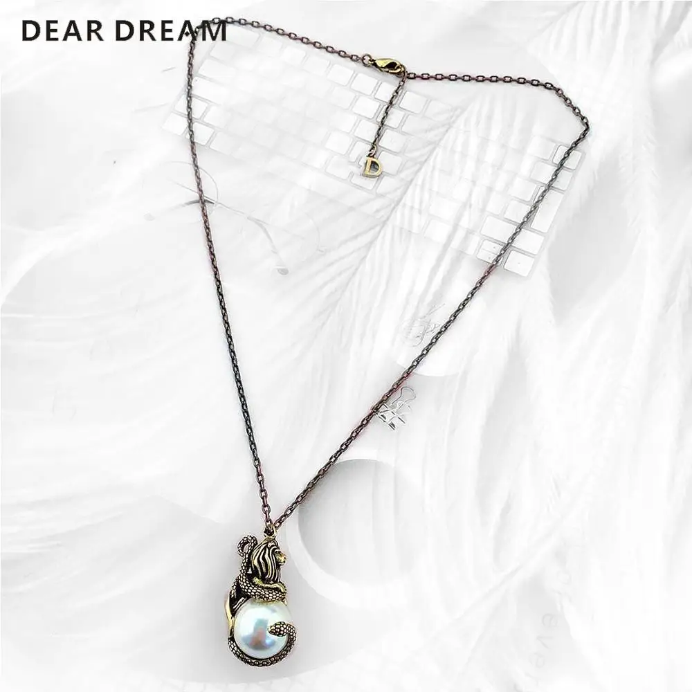 

Retro Stylish Vintage Animal Lion Head With Pearl pendant For Jewelry & Accessories Women Grils Gifts