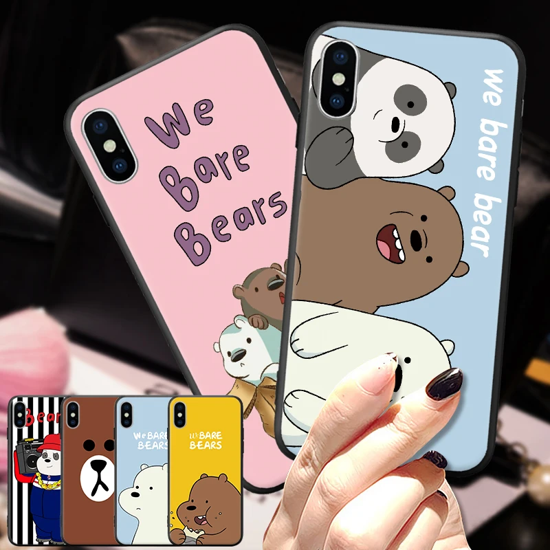 

Aappealing Simple We Bare Bears Pattern For iPhone 5 5S SE 6 6S 7 8 Plus X XR XS Max Hard Phone Case