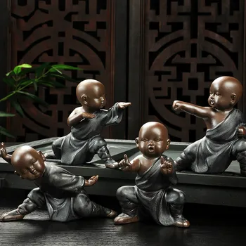 

Kung Fu Tea Accessories Small Ornaments Boutique Yixing Pottery Sand Monk Tea Pet Purple Home Decoration Accessories