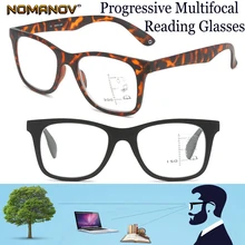 Классические ретро очки для чтения против синего света Анти-усталость прогрессивные многофокусные очки для чтения добавить+ 0,75+ 1,25+ 1,5+ 1,75 до+ 4