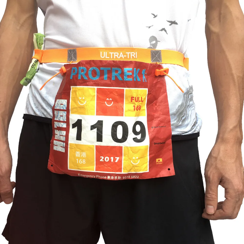ULTRA-TRI Marathon Race Number Belt Triathlon Running Racing Elastic Waist Belly Band Outdoor Sports for Waist 75cm - 110cm 2
