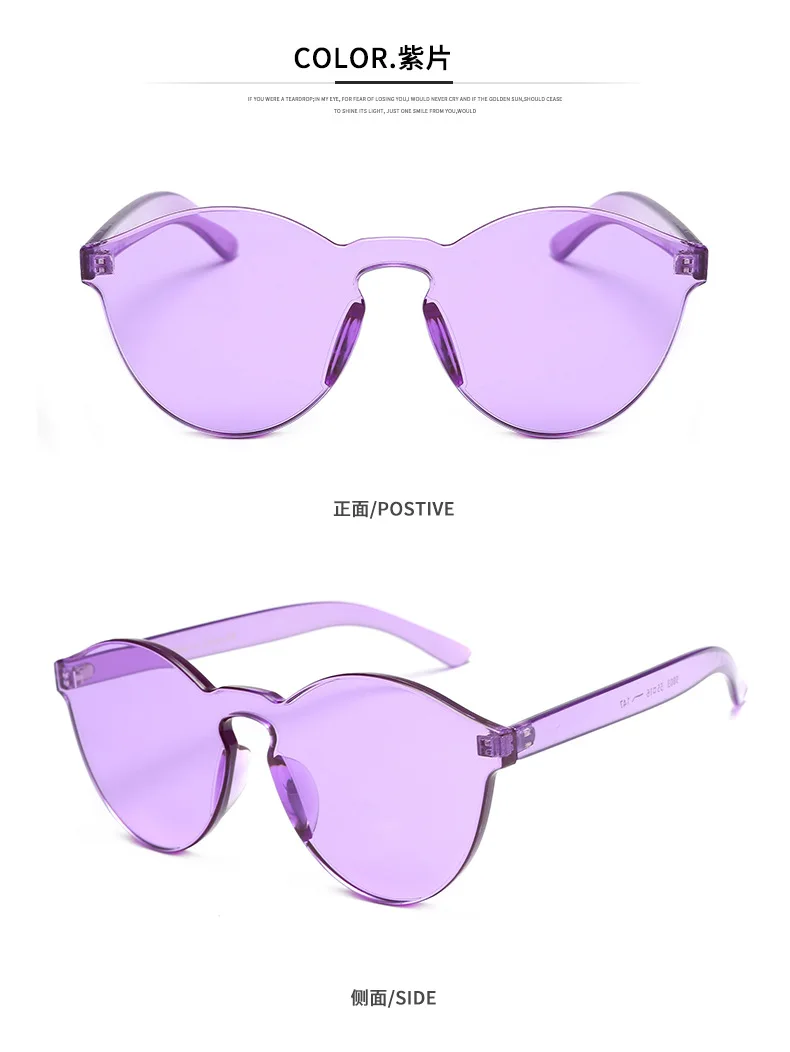 Ретро Круглые женские солнцезащитные очки без оправы,, высокое качество, красные, желтые, фиолетовые, фиолетовые, оранжевые, большие, без оправы, женские солнцезащитные очки