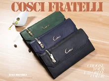 

2018 COSCI FRATELLI New Fashion Long Design Women Wallet Genuine Leather Multi Cards Female Holder Clutch Bag Zipper Purse