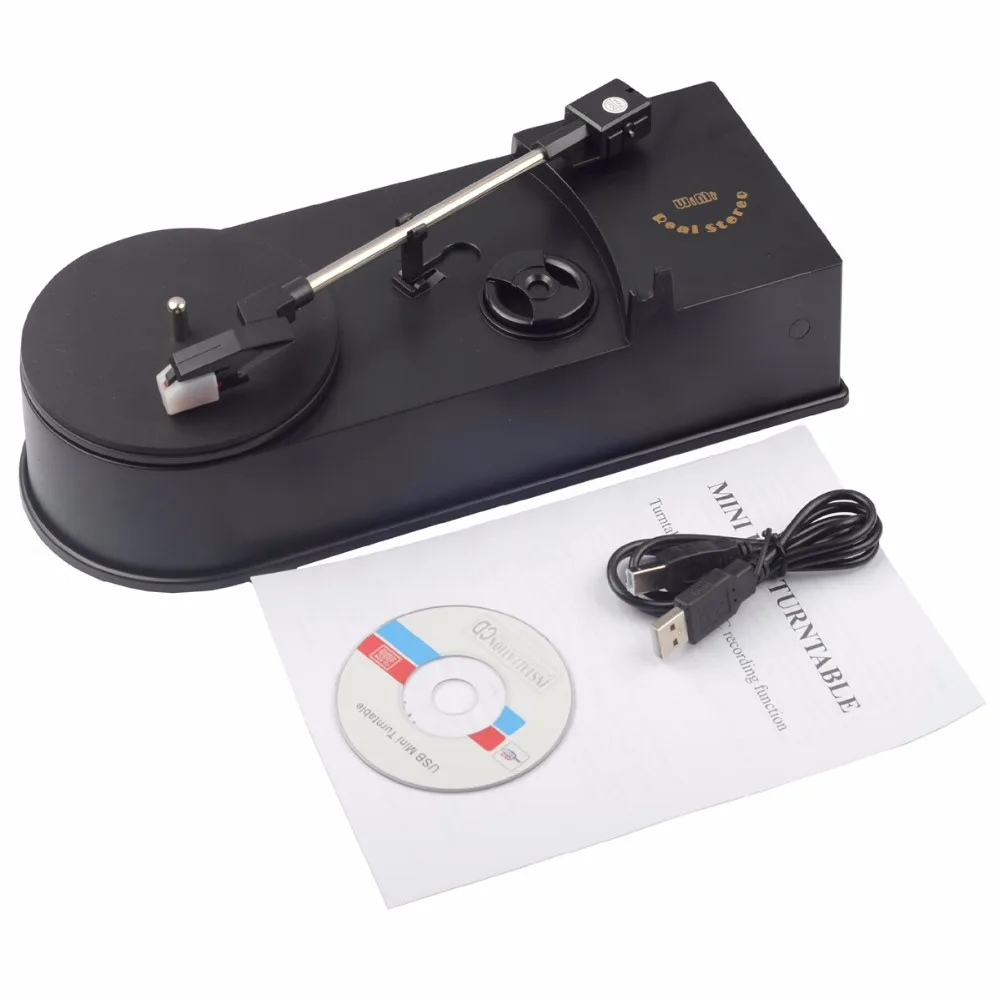 New Portable Mini Vinyl Turntable Audio Player Vinyl Turntable to MP3/WAV/CD Converter 33RPM Support U disk EC260SD audio-player : image New Portable Mini Vinyl Turntable Audio Player Vinyl Turntable to MP3/WAV/CD Converter 33RPM Support U disk EC260SD audio-player