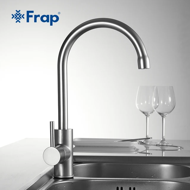 Cheap Frap Kitchen Faucet 360 Degree Rotation Curved Outlet Pipe Tap Basin Plumbing Hardware kitchen Sink Faucet water mixer faucets