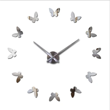 

2017 New Diy Wall Clock Acrylic Clocks Quartz Watch Reloj De Pared Living Room Modern 3d Mirror Stickers Horloge Home decor