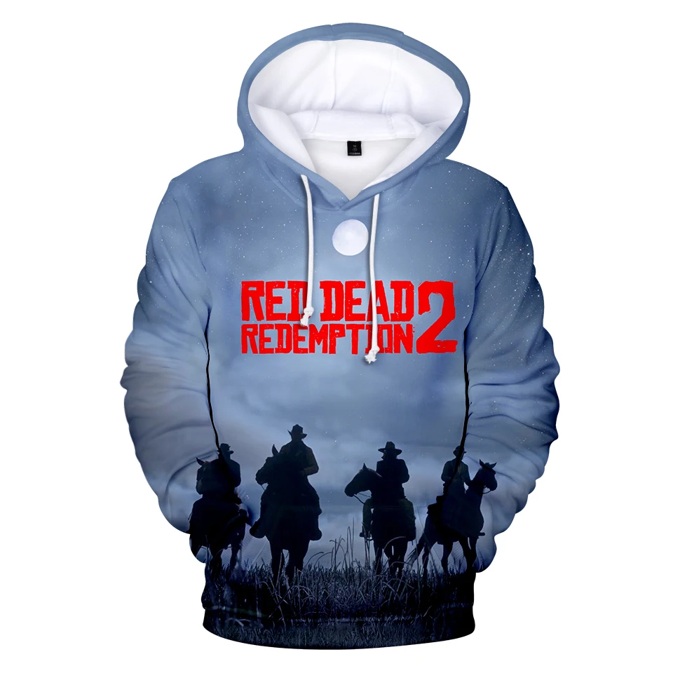 Женские/мужские 3D толстовки с капюшоном RED DEAD REDEMPTION 2 хип хоп Harajuku толстовка