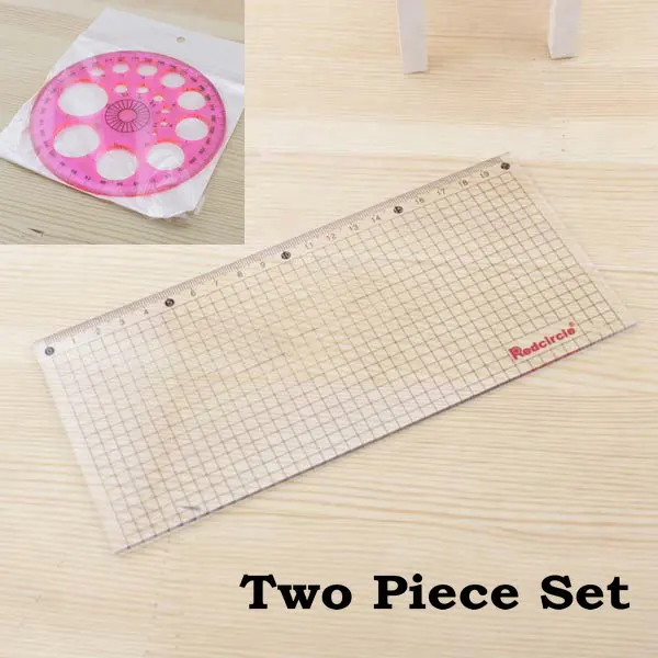 

DIY sewing handmade patchwork Ruler Two Piece Set Circular template Ruler square Ruler Quilting Tools 2pcs/lot
