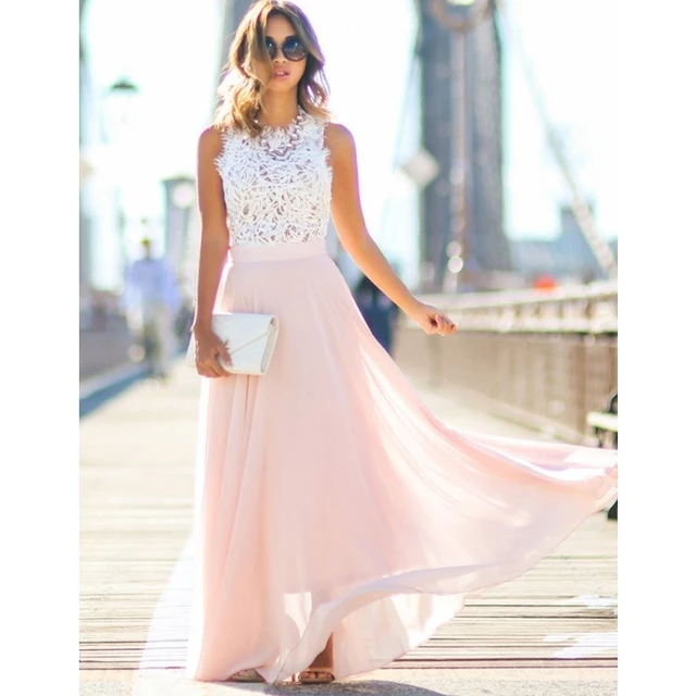 2018 Sexy Womens Elegant Flower Maxi Lace Dress vestido de festa Backless Dress Fashion Pageant Princess Party Formal Long Dress