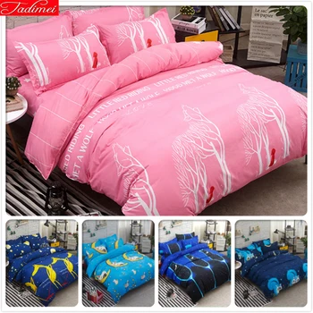 

Pink Duvet Cover Bed Linen Cotton 3/4 pcs Bedding Set Kids Couple Big Size Full King Queen Twin Single Size 1.5m 1.8m 2.0m 2.2m