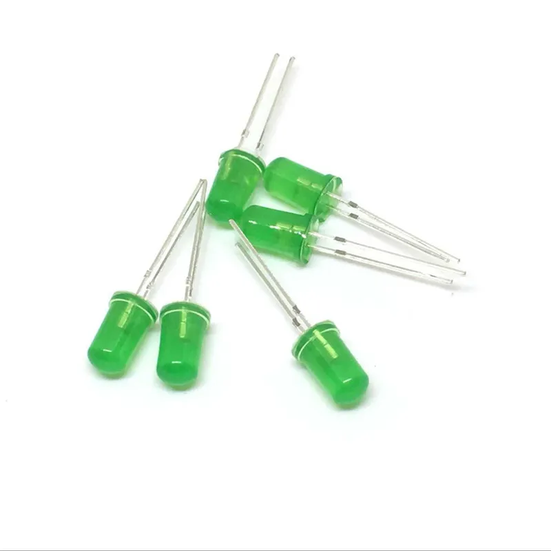 

100Pcs LED 5mm green color Green Light Super Bright Bulb Lamp for arduino