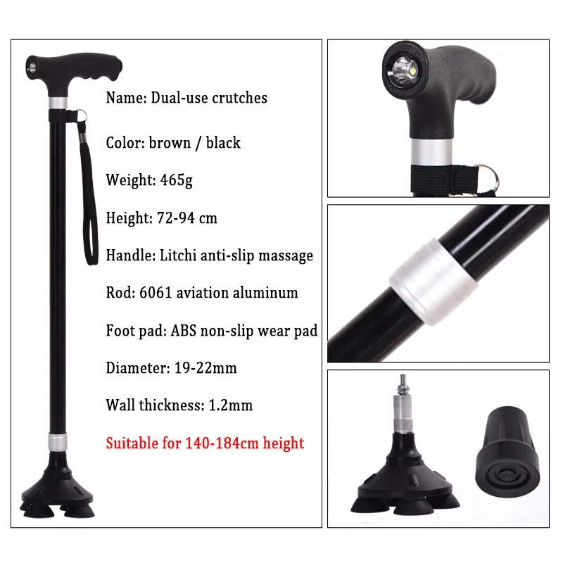 New Safety Old Man Walking Stick Telescopic Cane Trekking Crutch T Handle Nordic Pole Folding Grip Hiking Elderly Walk Baston New Safety Old Man Walking Stick Telescopic Cane Trekking Crutch T Handle Nordic Pole Folding Grip Hiking Elderly Walk Baston