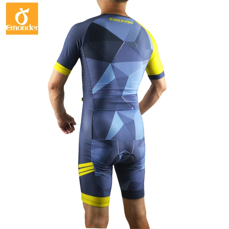 EMONDER Велоспорт Триатлон Skinsuit комбинезон для мужчин Ropa Ciclismo Pro велосипедная одежда