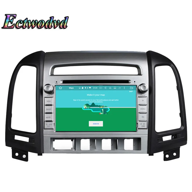 Clearance Ectwodvd Octa Core 4G RAM 64G ROM Android 9.0 Car Multimedia DVD Player GPS HeadUnit for Hyundai SANTA FE 2012 2013- 1
