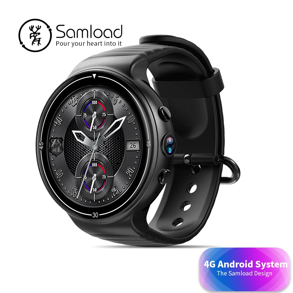 

Samload Android 7 Smart Watch 4G LTE 1GB RAM+16GB ROM WIFI GPS Bluetooth Watch Phone Call BooK SIM Card Multi-language Bracelet